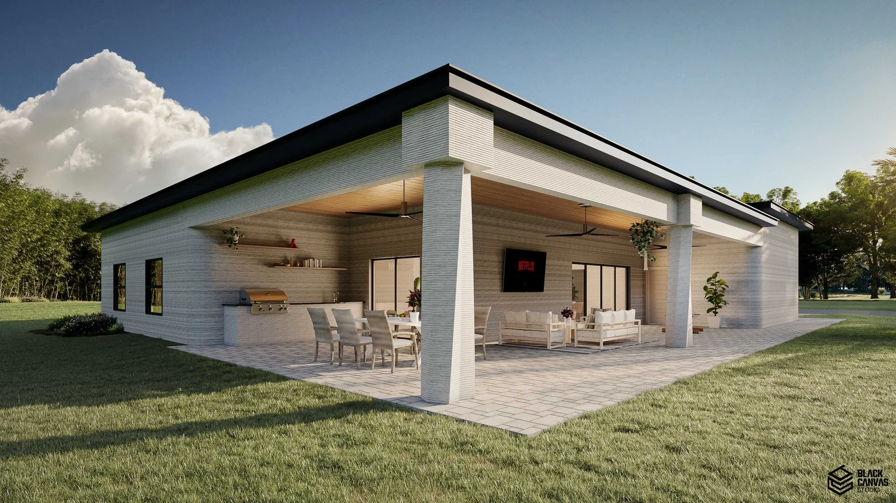 Gaia model rendering, back exterior